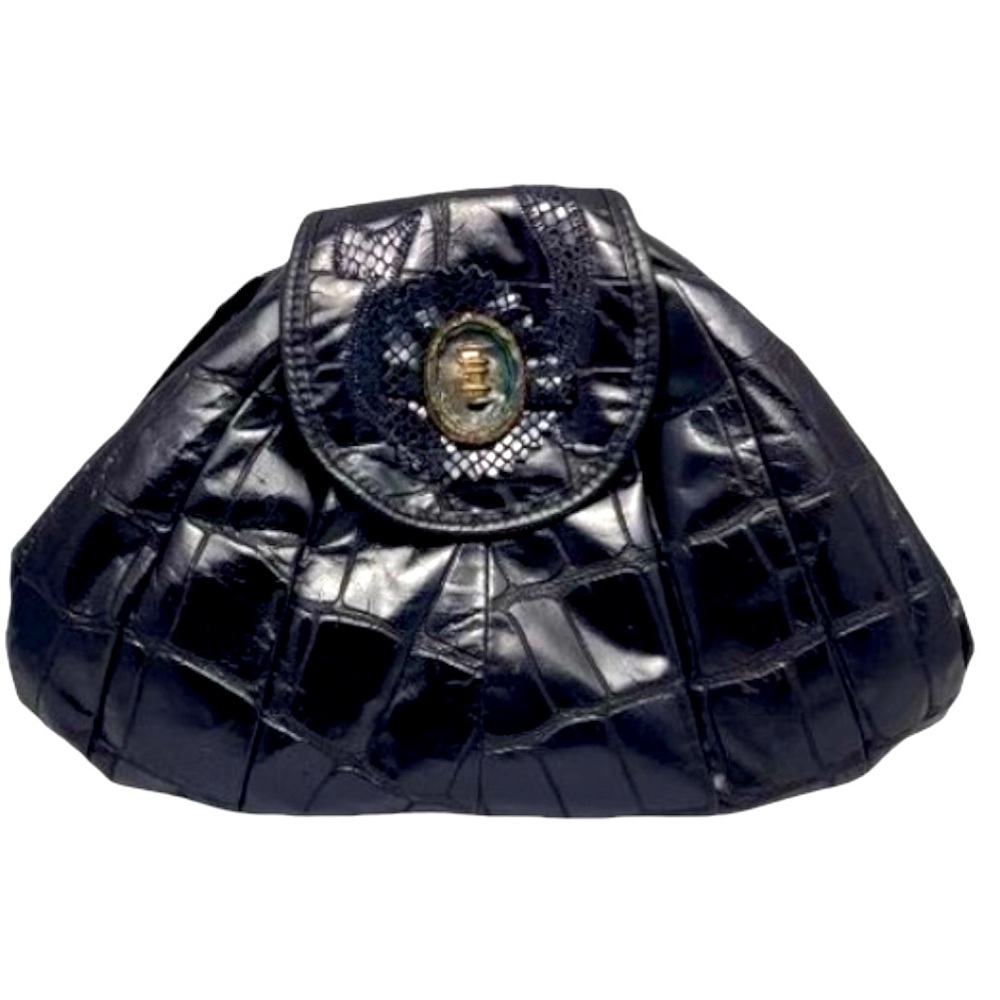 Park Avenue International Vintage Crossbody Clutch Genuine Crinkled Leather Bag